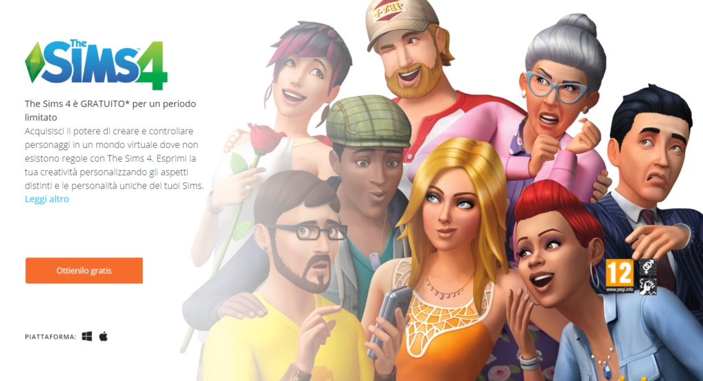 Origin regala The Sims 4 per PC - Angelo Ruggieri